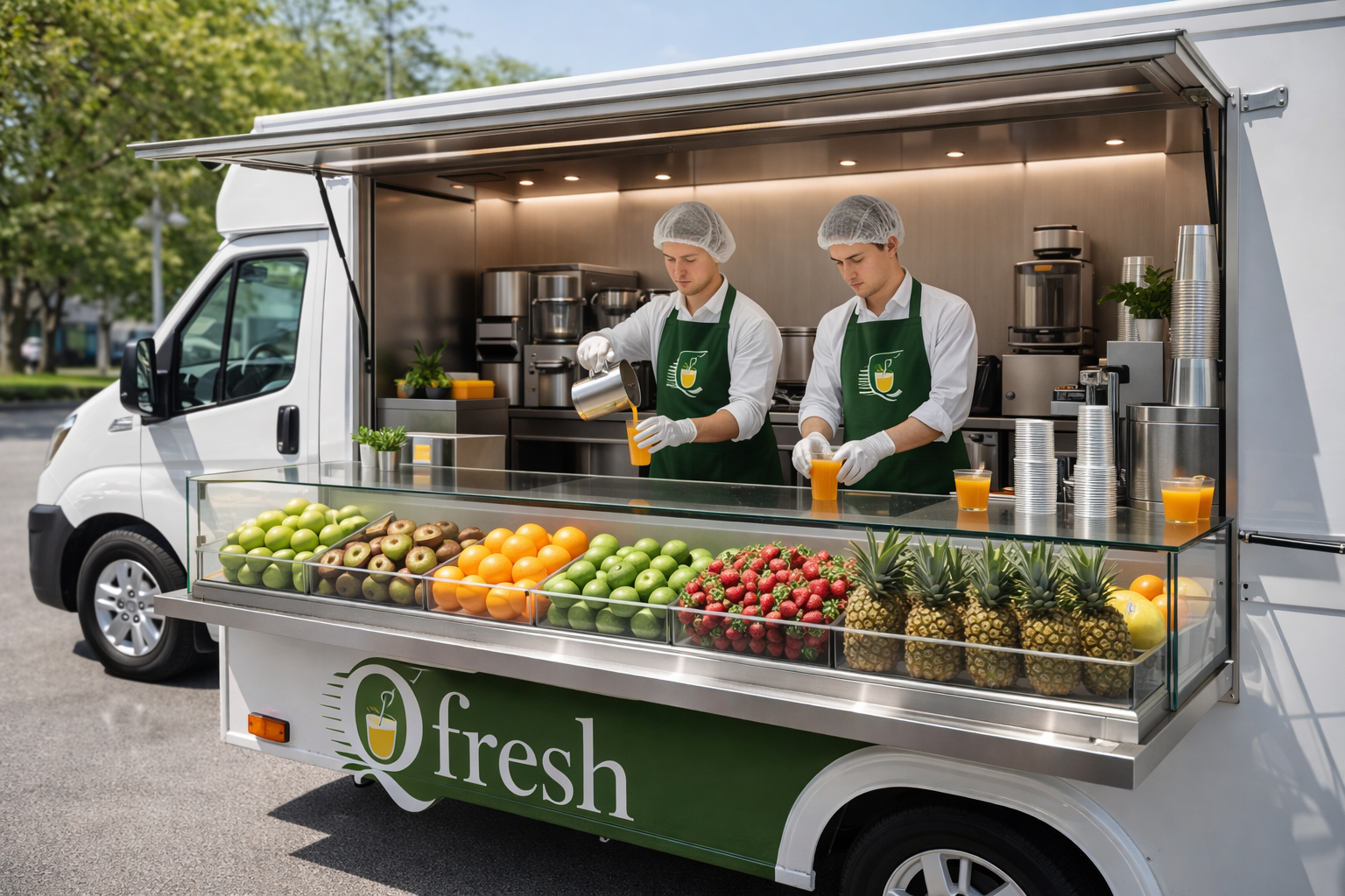 Qfresh mobile juice truck